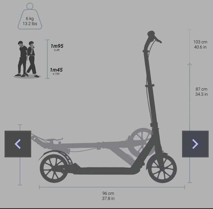 Trotinetă Town T7XL negru adulți
