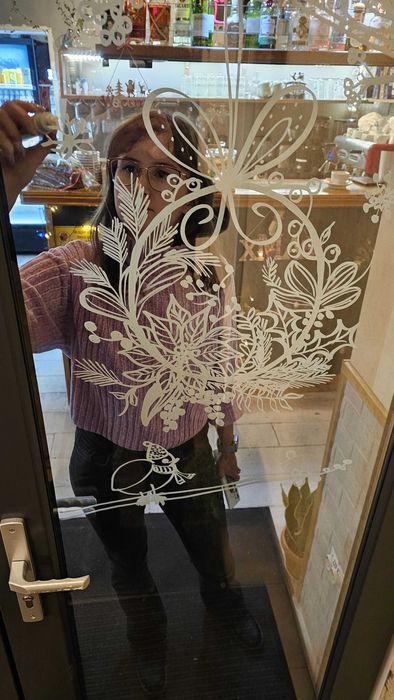 Desene pe geam ferestre pt cafenea, pub, bistro, magazin