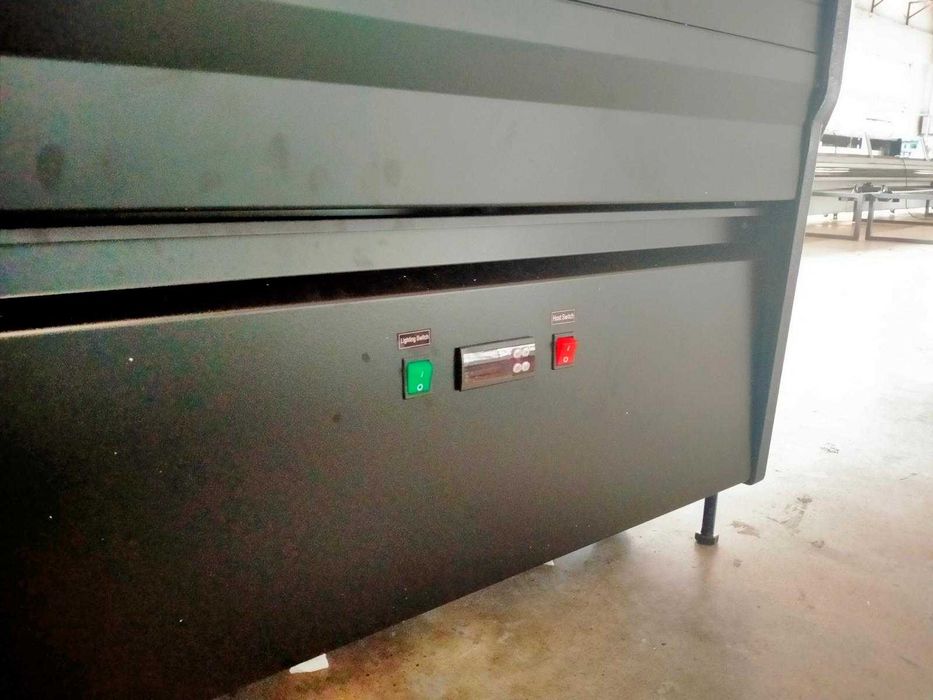 Vitrină carne & lactate 200 cm | geam semirotund | inox