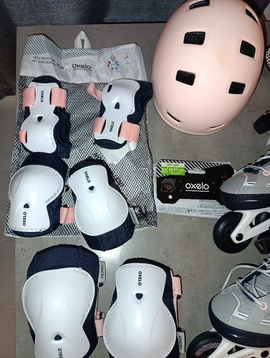 Role copii 32-35+casca+set protectie+geantă transport