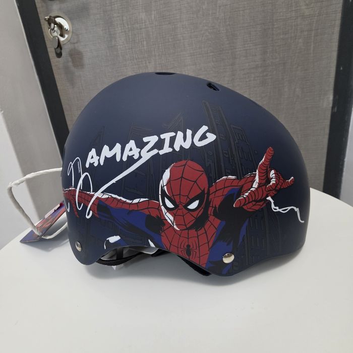 Cască de protecție reglabilă, mărimea M, imprimeu Spiderman, nouă