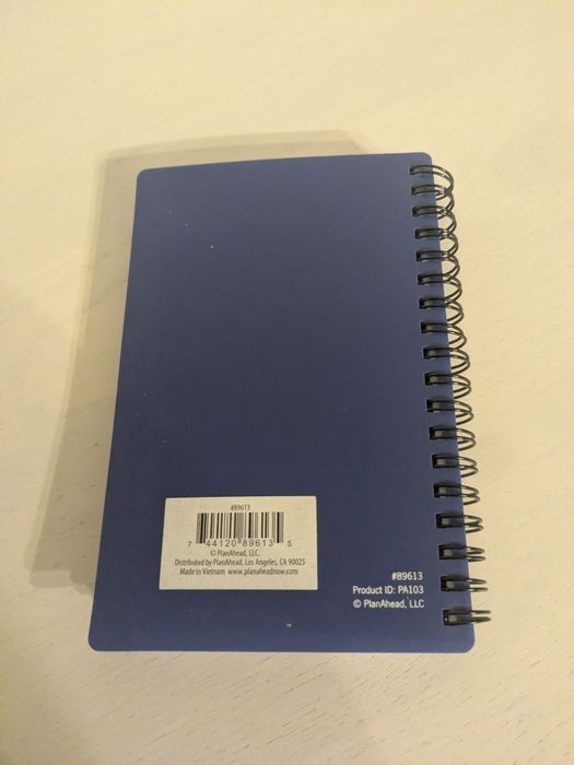 Mic caiet/calendar albastru