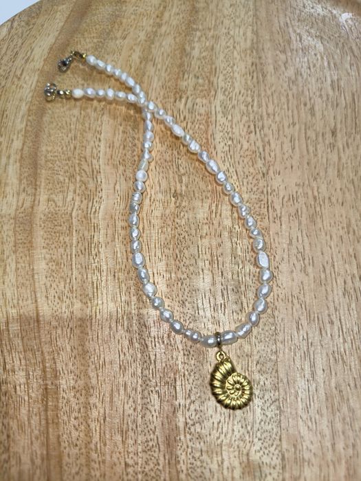 Колие с естествени перли, дължина 38 см