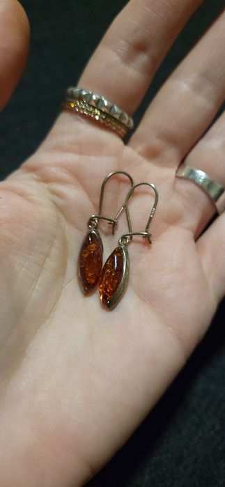 Сребърни бижута пр.925 с кехлибар