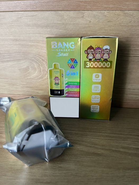 Vape 6 in 1 Sigilat | Până la 300000 Pufuri | 6 Arome | USB-C + LED