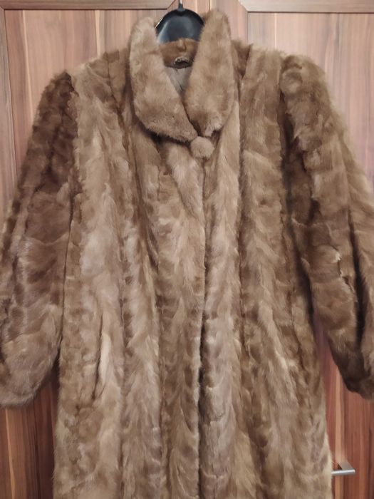 Две дълги палта от норка естествен косъм - размер М