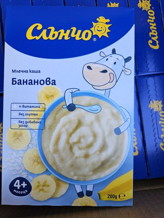 Детска млечна каша банан  Слънчо