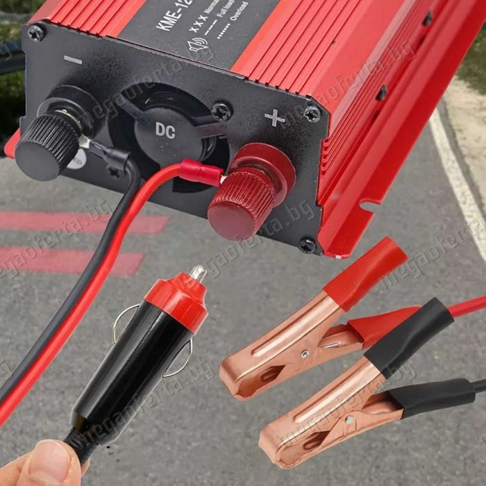 Инвертор UKC 12V-220V 500W с Голям Дисплей  Преобразовател на Напрежението