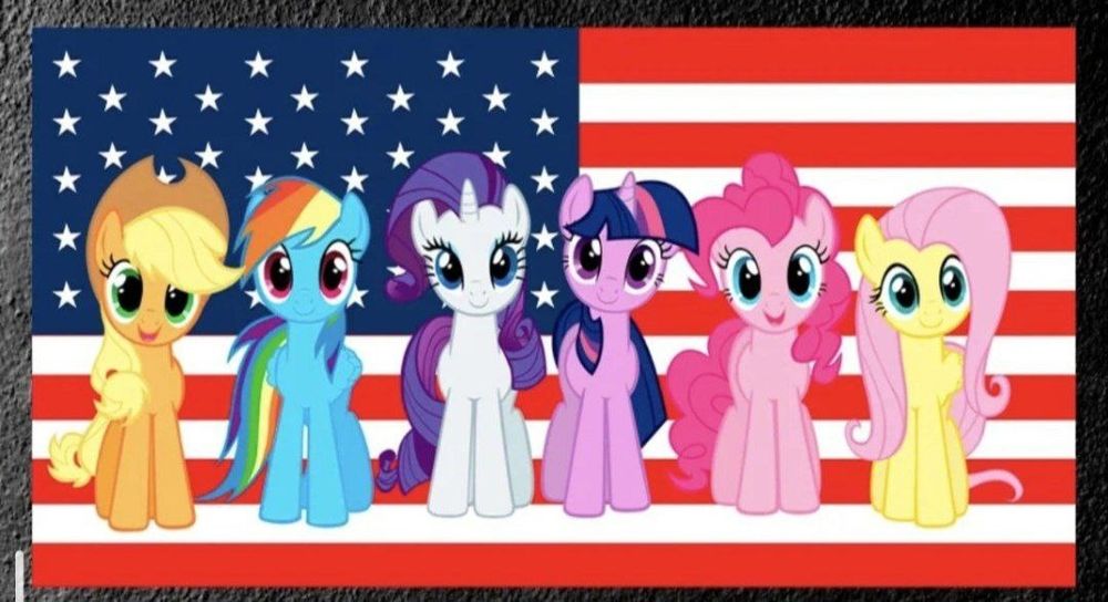 Флаг с пони размер 90×150