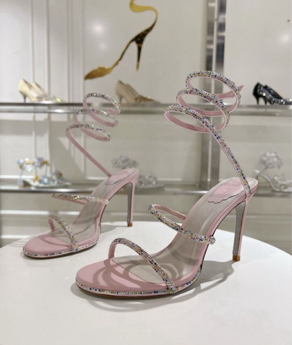 Sandale Rene caovilla piele naturala pe stoc