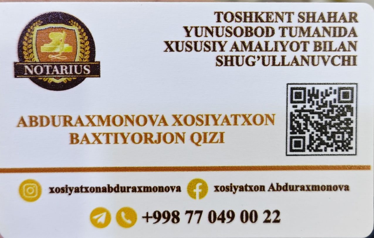 Нотариус хизмати - Yuridik xizmatlar Toshkent на Olx