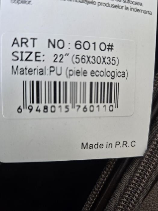 Set 3 genți voiaj tip troller geamantan Piele ecologica