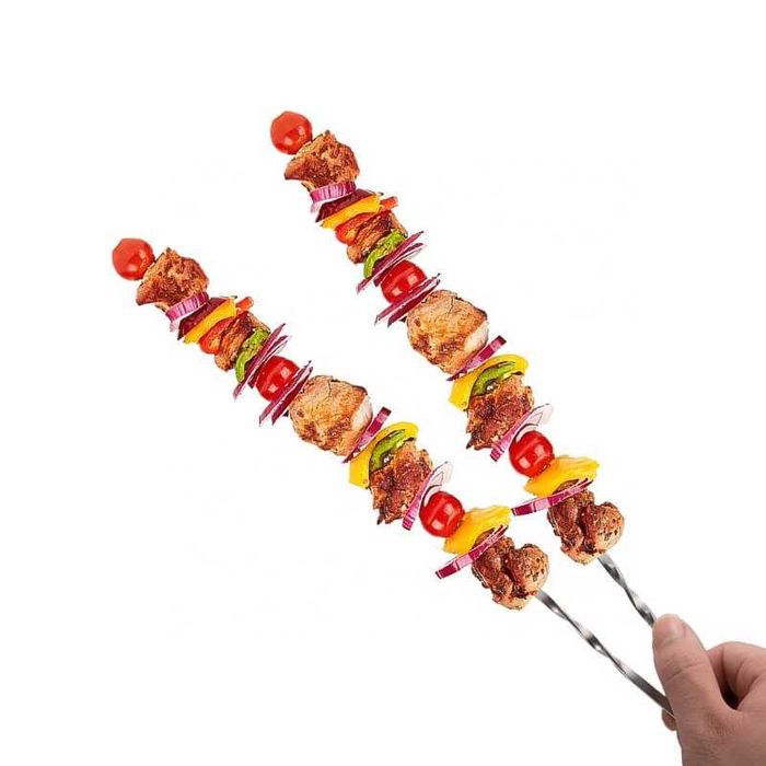 Шишчета от неръждаема стомана, 6 броя, 45 см, за многократна употреба