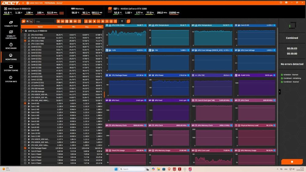 НОВ / RYZEN 9 9900X3D / 5080 / 64GB DDR5 / 2TB NVME