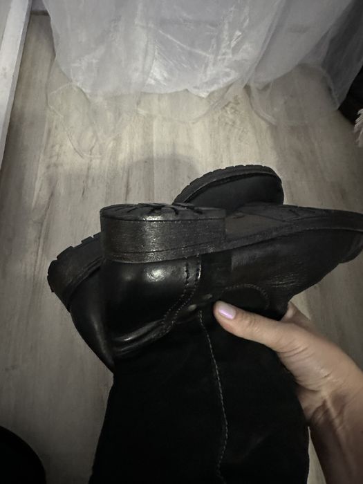 Cizme piele naturala imblanite