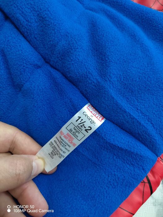 Spiderman / Marvel. Детски гумирани якенца с поларена подплата.