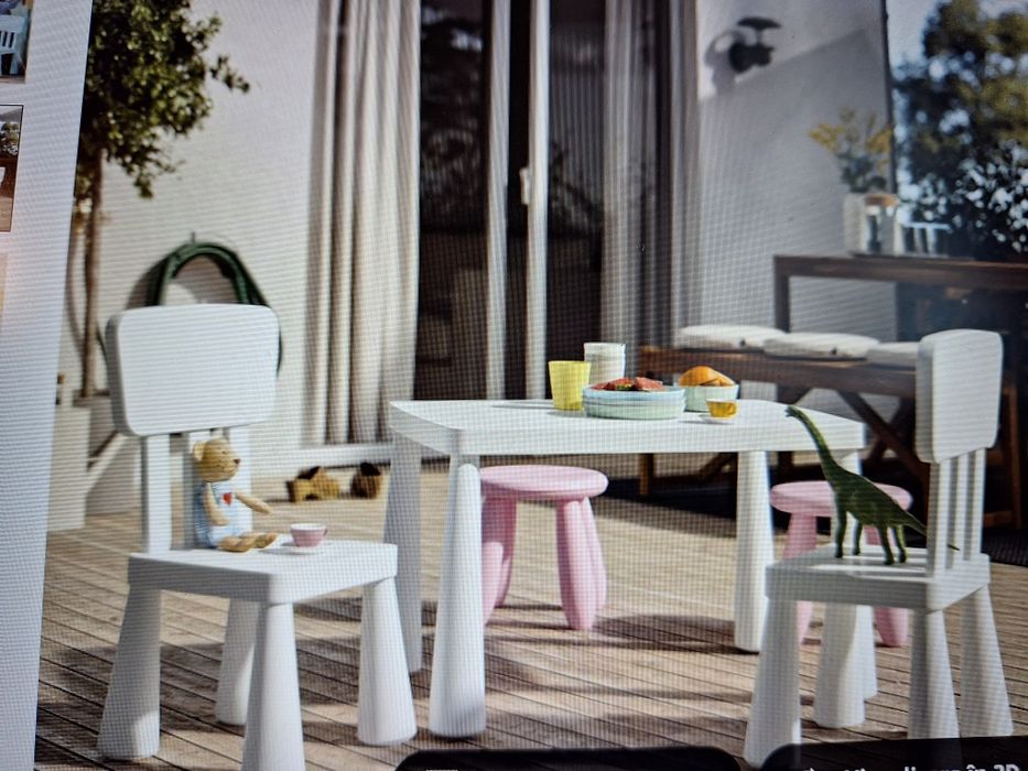 Set masa si 2 scaune Mammut Ikea