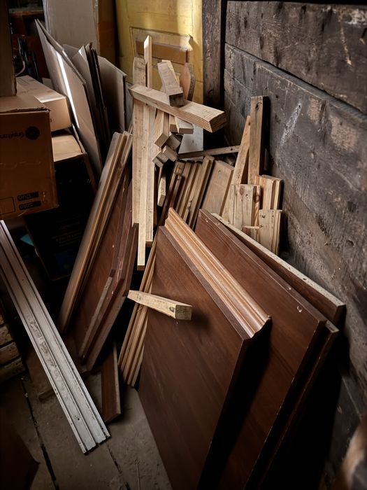 дсп и доски с подвала