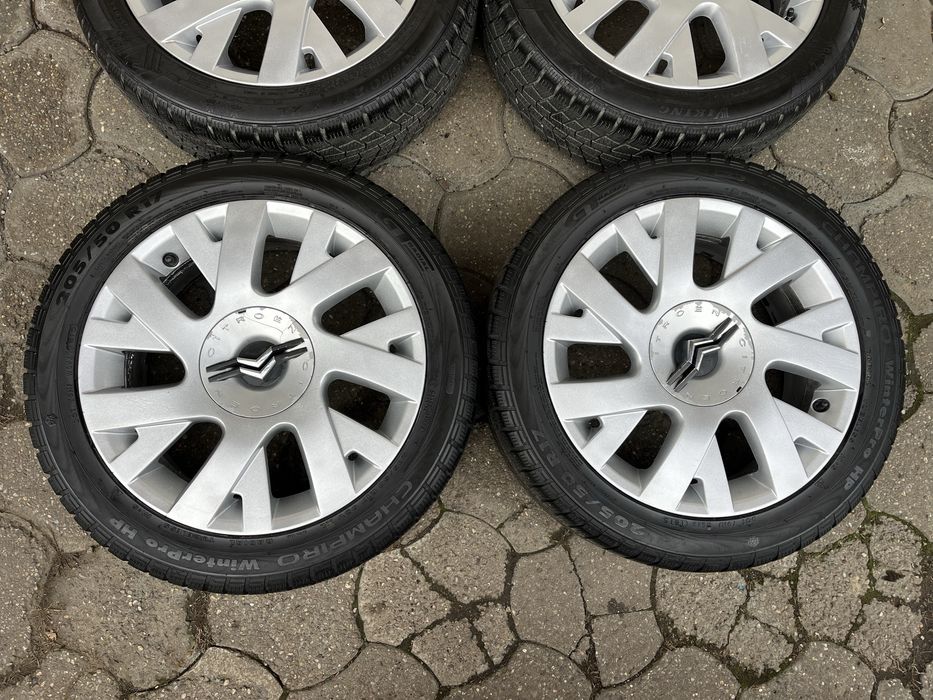 Jante aliaj 4x108, anvelope 205/50 R17 Citroen C3, C4, C5, Xsara
