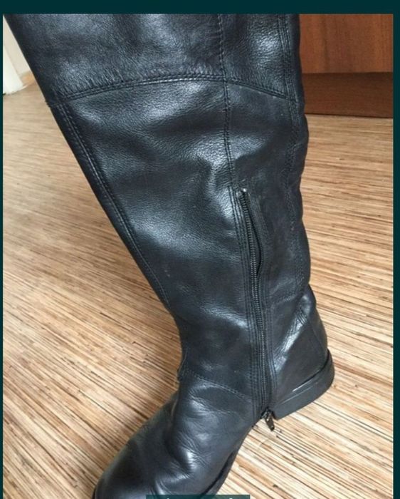 Сапоги демисезонные кожаные размер 37
