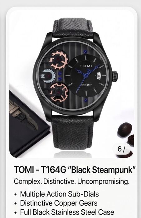 TOMI Face Gear erkaklar qo’l soati va sovg’a to’plami