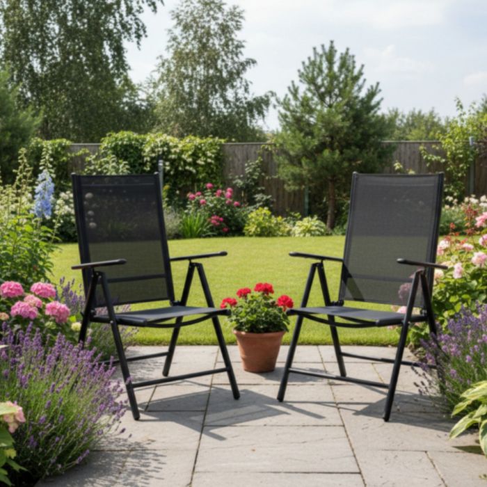 Сгъваем стоманен стол с регулиране на облегалката - издръжливост и еле