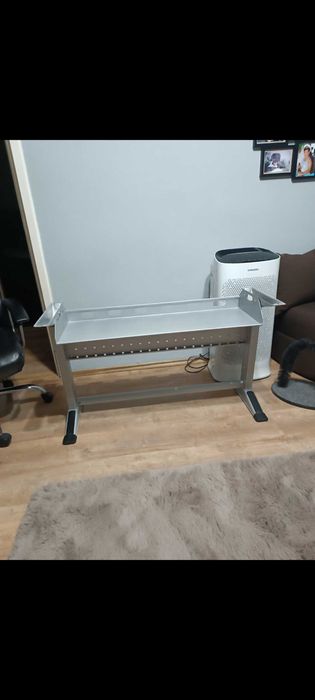 Picior birou Jensen extensibil cu reglaj pe inaltime H620-720, satinat