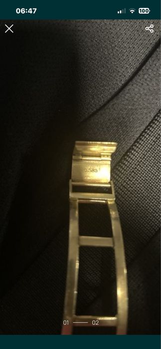 Ceas seiko cu bratara de aur de 14 k  , nu se vinde la gr !