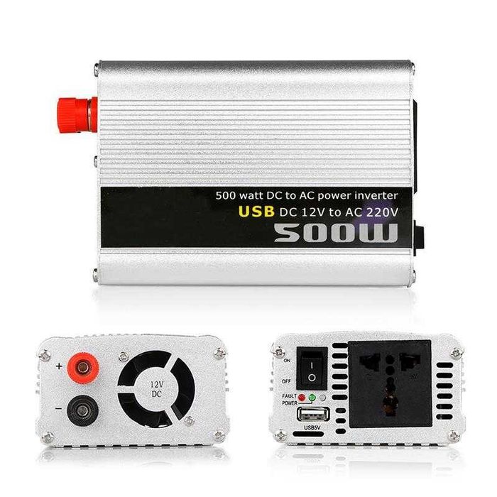 Invertor convertor auto 12v la 220V 500W, USB priza universala
