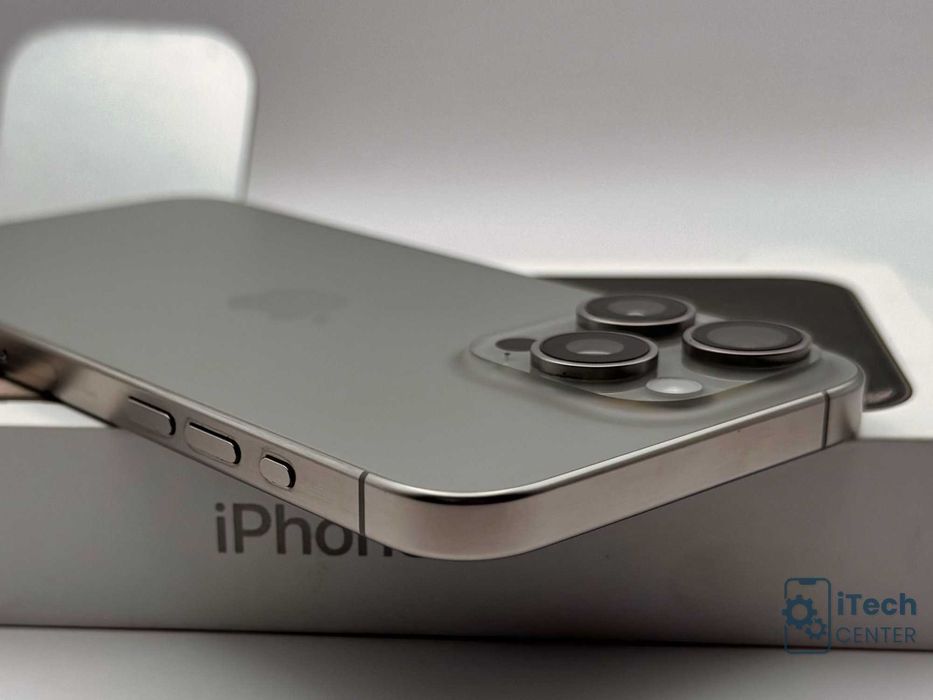 iPhone 15 Pro MAX, Natural, 100% батерия, КАТО НОВ, 1г. ГАРАНЦИЯ!