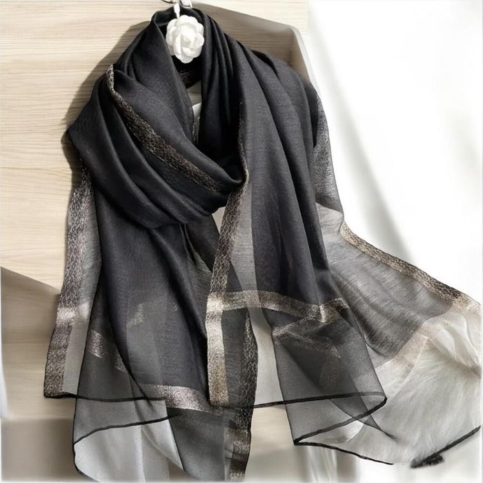 ТОП ПРОДУКТ! Голям луксозен шифонен шал с красив дизайн-различни цвете