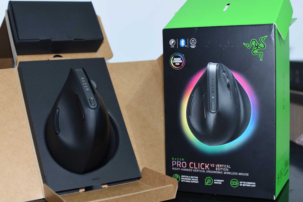 Vand Mouse vertical Razer Pro Click V2 Sigilat