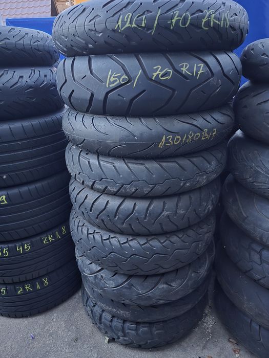 Anvelope Moto  Michelin Continental Pirelli Metzeler Diferite dimensiuni Stare impecabilă.