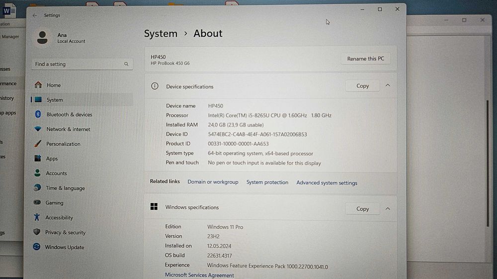 Laptop HP ProBook 450 G6 ca nou