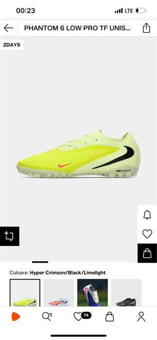 Nike phantom 6 low pro tf sintetic - react X