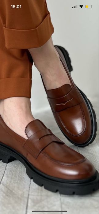 Лоферы коричневые 36 размер