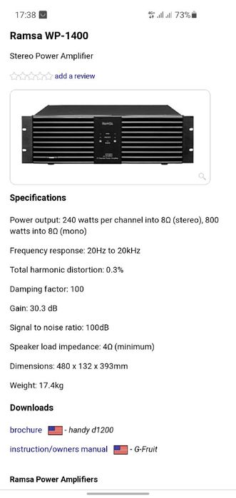 Panasonik Ramsa japon