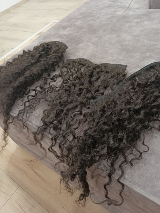 Естествена коса къдрава зашита