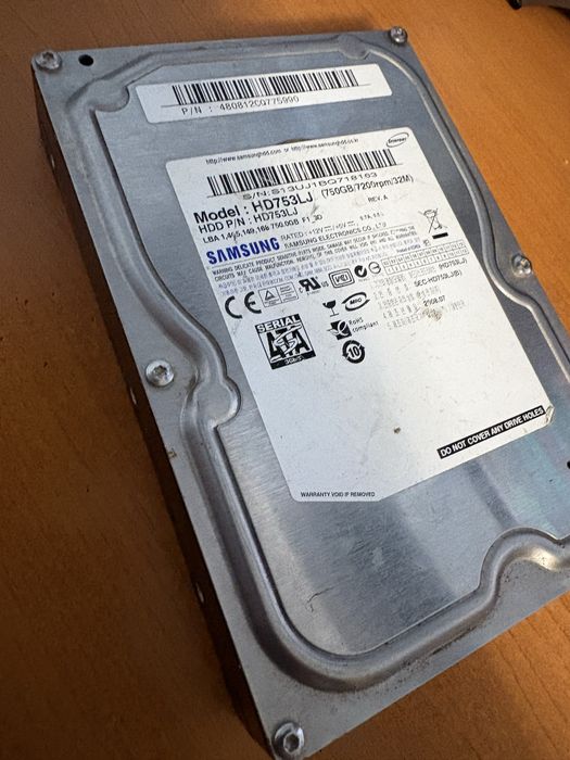 vand HDD de 750 GB de la samsung
