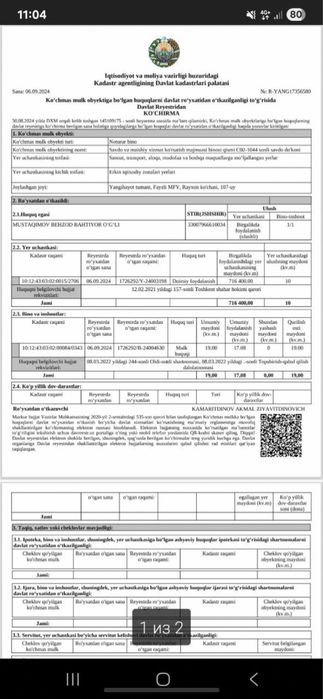 Сергили индехс борда дукон сотилади 19 м2 гайини олдида