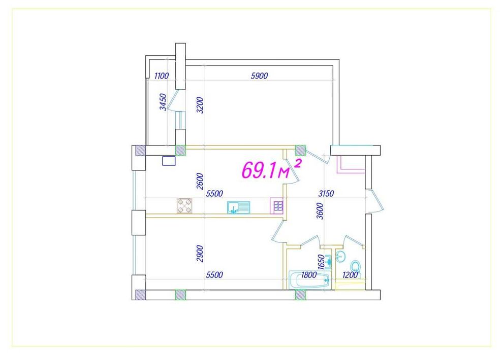 Продается квартира 2+2.