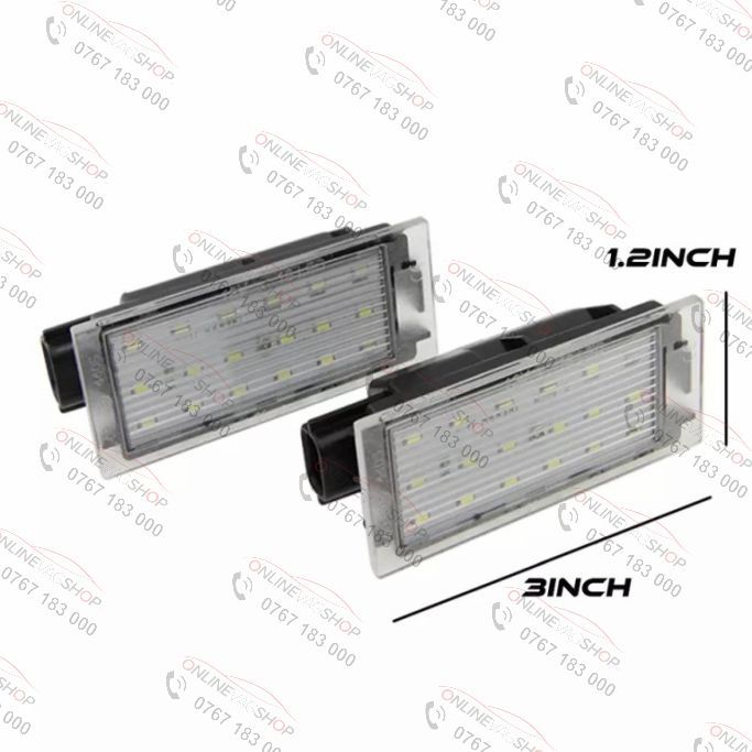 Set lampi LED numar Renault Clio, Duster, Laguna, Master II, Twingo II