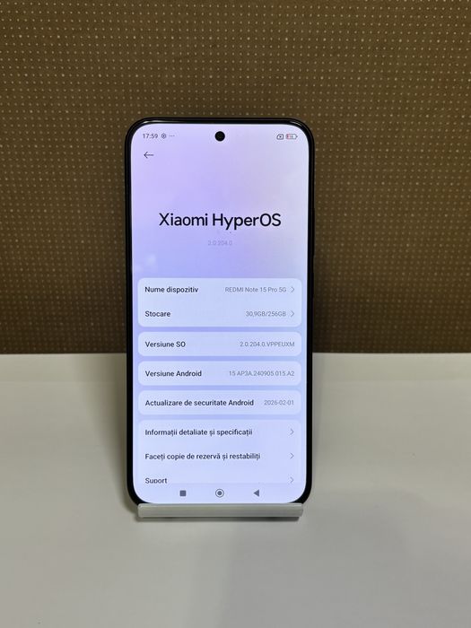 MDM vinde: Xiaomi Redmi Note 15 Pro 5G, 256GB, Black.