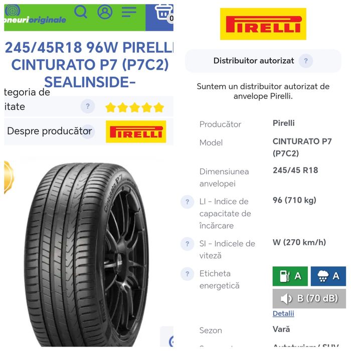 Jante aliaj 18 " OE VW Passat B8, B8. 5, Alltrack, Skoda, Audi, Seat, anvelope  Pirelli 245 45 R18  FACTURA!