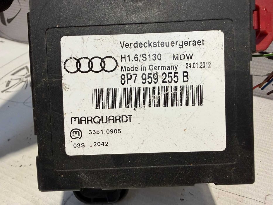 Modul control acoperiș decapotabil Audi A3 8P 8P7959255B 2012 / [2005-2013] / (5B3)