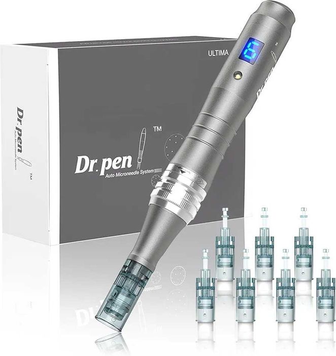 Чисто нов с игли и аксесоари дермапен Drr. Pen Ultima M8