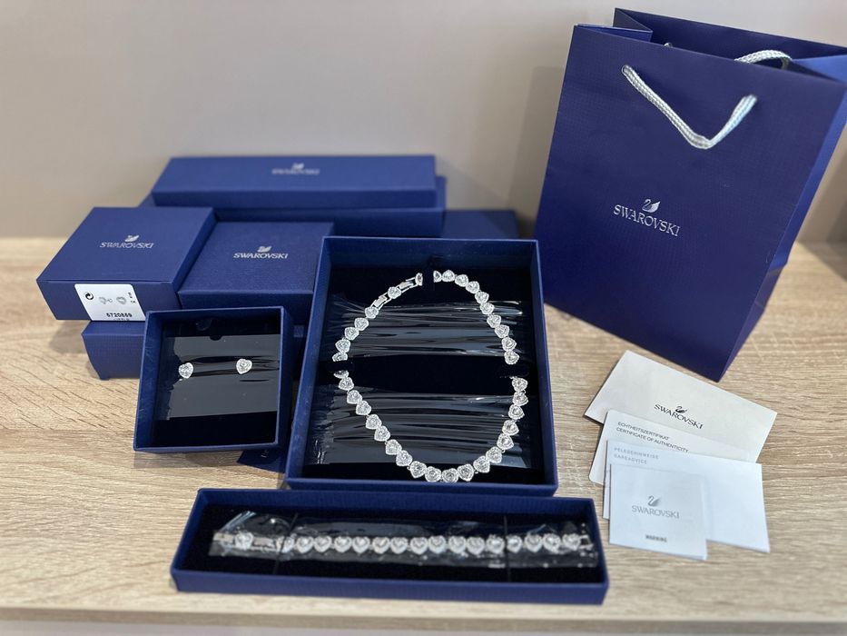 Set Swarovski Ariana Grande Angelic tennis colier, bratara, cercei