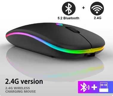 Wifi Bluetooth мишки с LED подсветка, безжична мишка, геймърска мишка