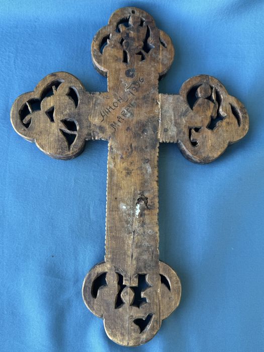 УНИКАЛЕН Стар кръст , Исус Христос , ДЪРВОРЕЗБА