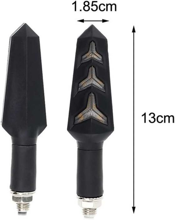 Диодни LED мигачи с бягащa светлина за Мотор/Скутер/Атв - 2бр.